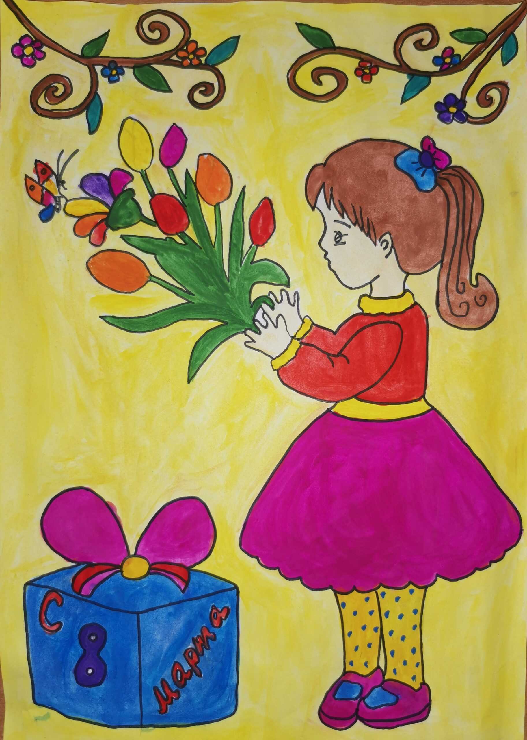 Рисунки на день матери: рисуем детский рисунок поэтапно карандашом в детском саду и школе | все о рукоделии