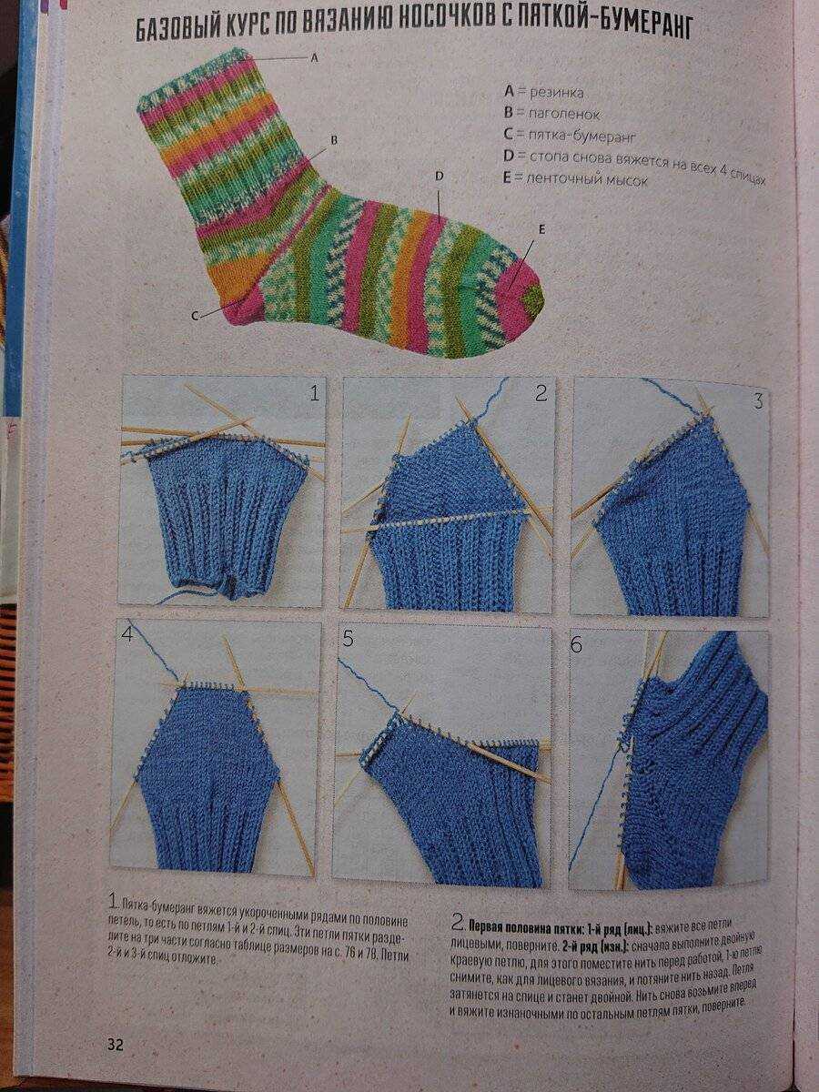 Вязаные носки на двух и пяти спицах — подробное описание схем вязания