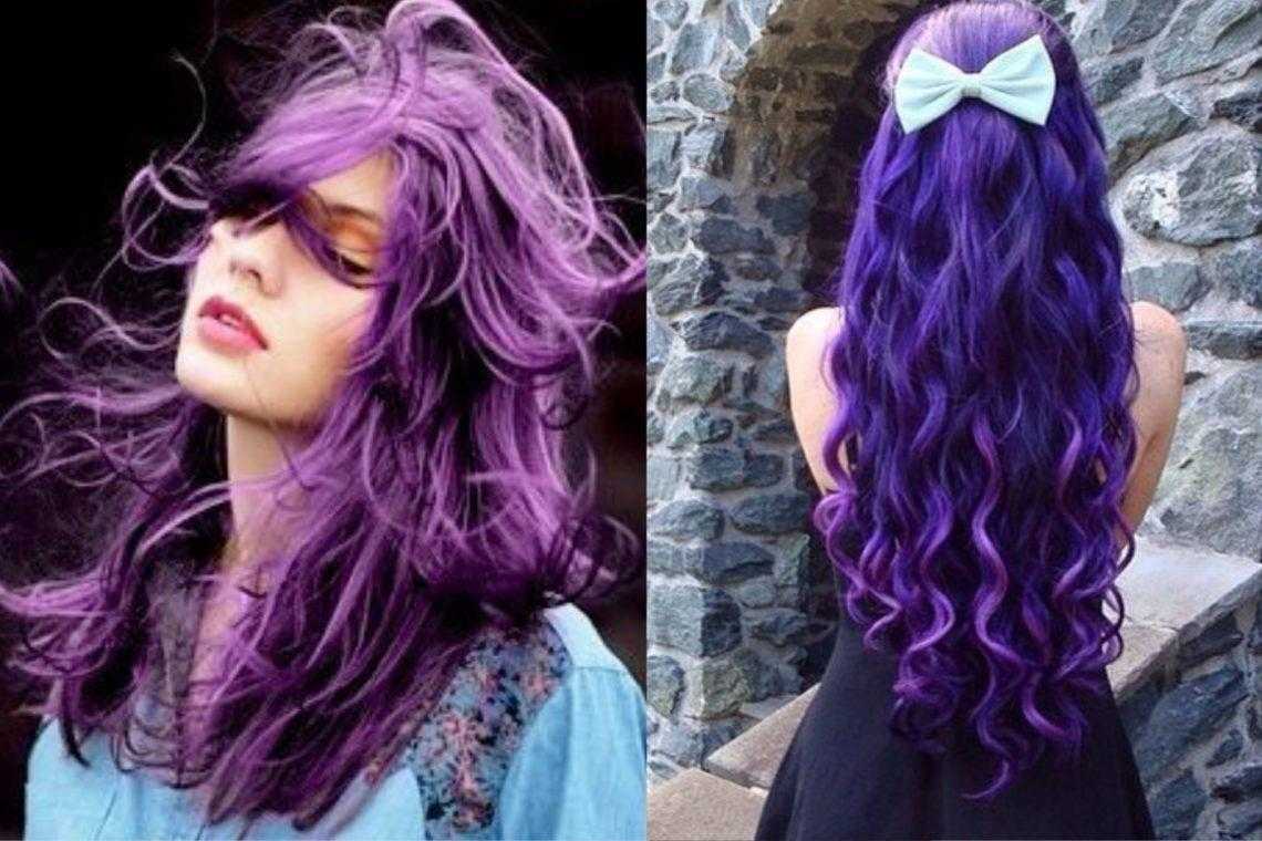 Модные фиолетовые волосы - фото девушек с фиолетовыми волосами | сортовед