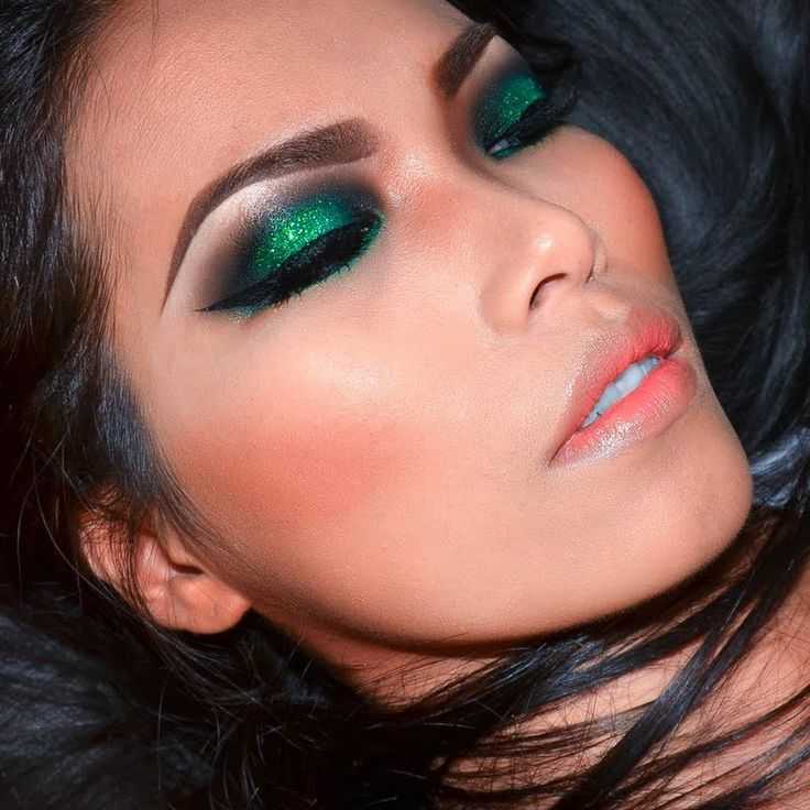 Красивый макияж смоки айс для зеленых глаз (50 фото)