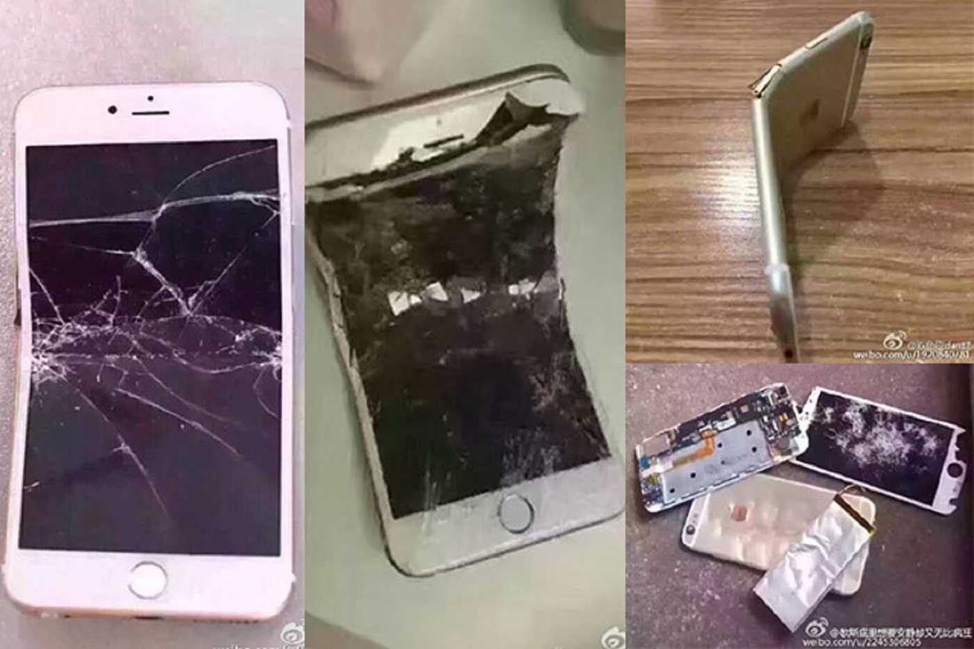 Сломанный пополам айфон