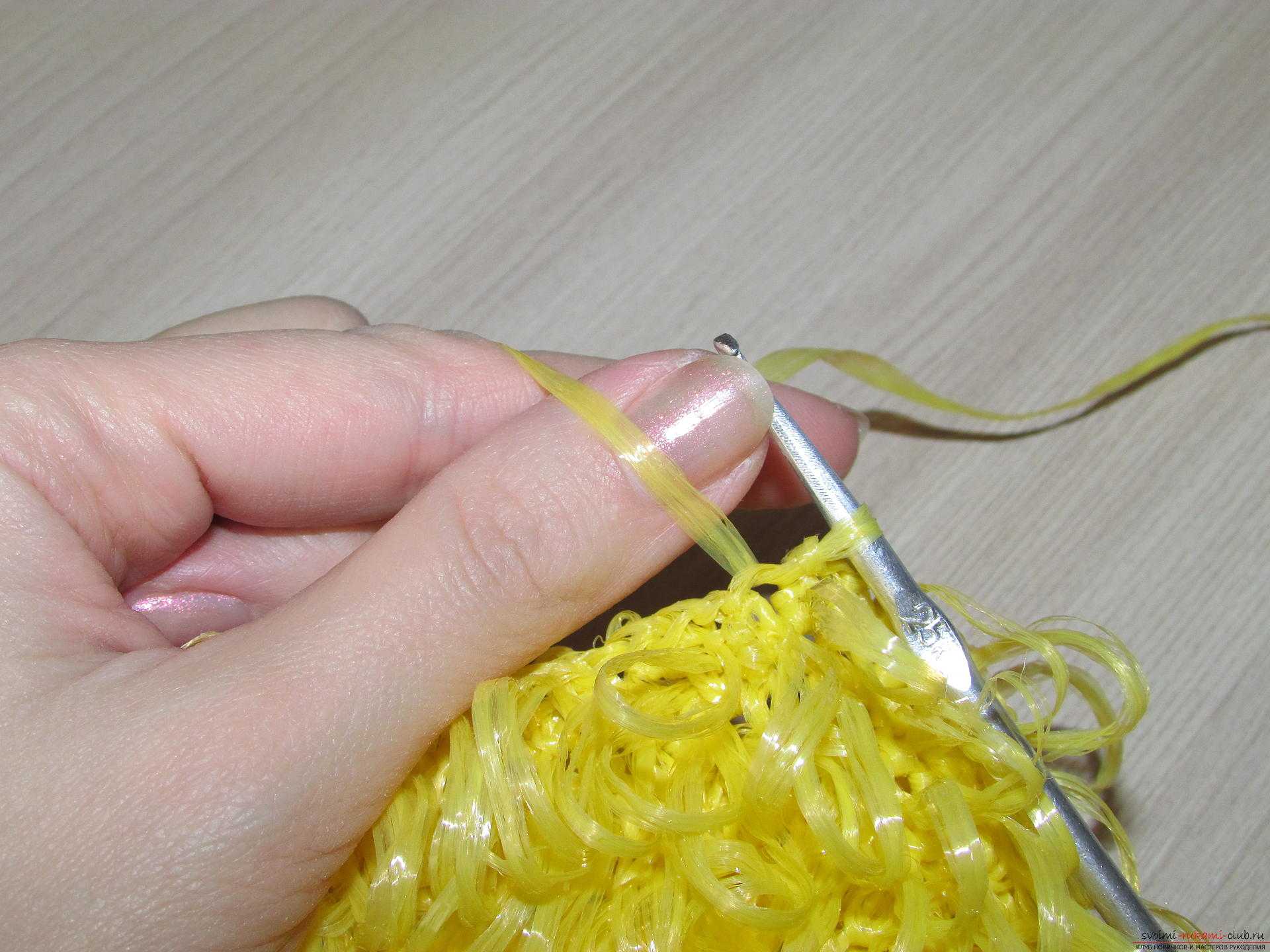 Как связать мочалку крючком с вытянутыми петлями для начинающих?