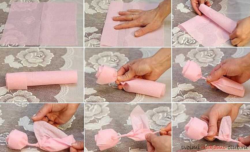 Как сделать розу из салфетки своими руками Пошаговая инструкция с фото о том, как сделать розу из салфетки Видео инструкция Схема изготовления