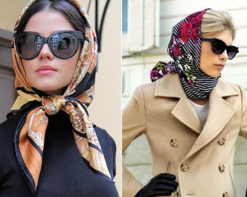 Модные и красивые платки на голову 2021
