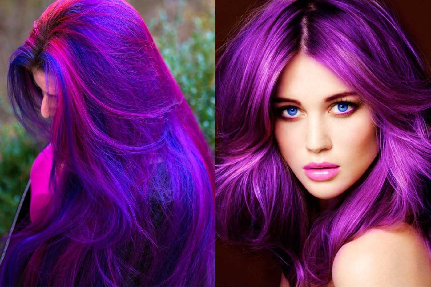 Фиолетовый цвет волос: обзор 6 модных оттенков, фото