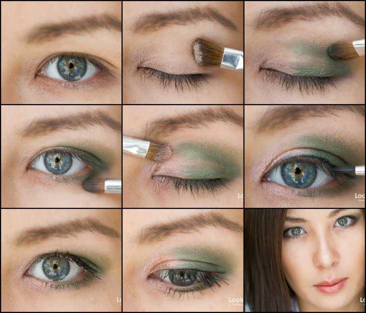 Макияж для зелёных глаз на каждый день с пошаговым фото