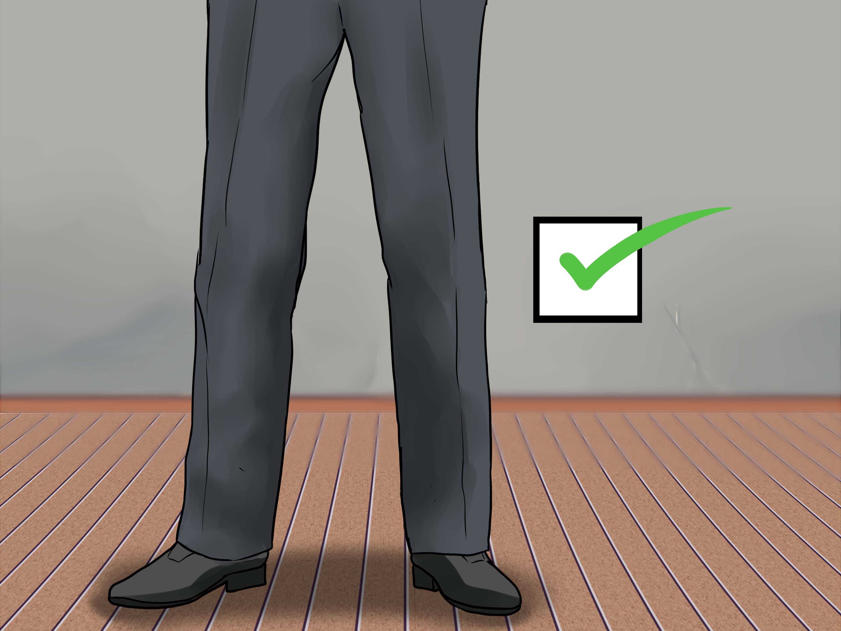 Правильная длина брюк у мужчин с туфлями